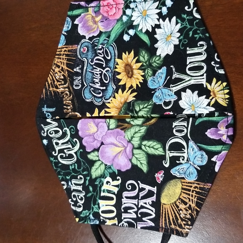 Handmade Sunshine Chalk Paint Print Cotton Facemask - Picture 2 of 4